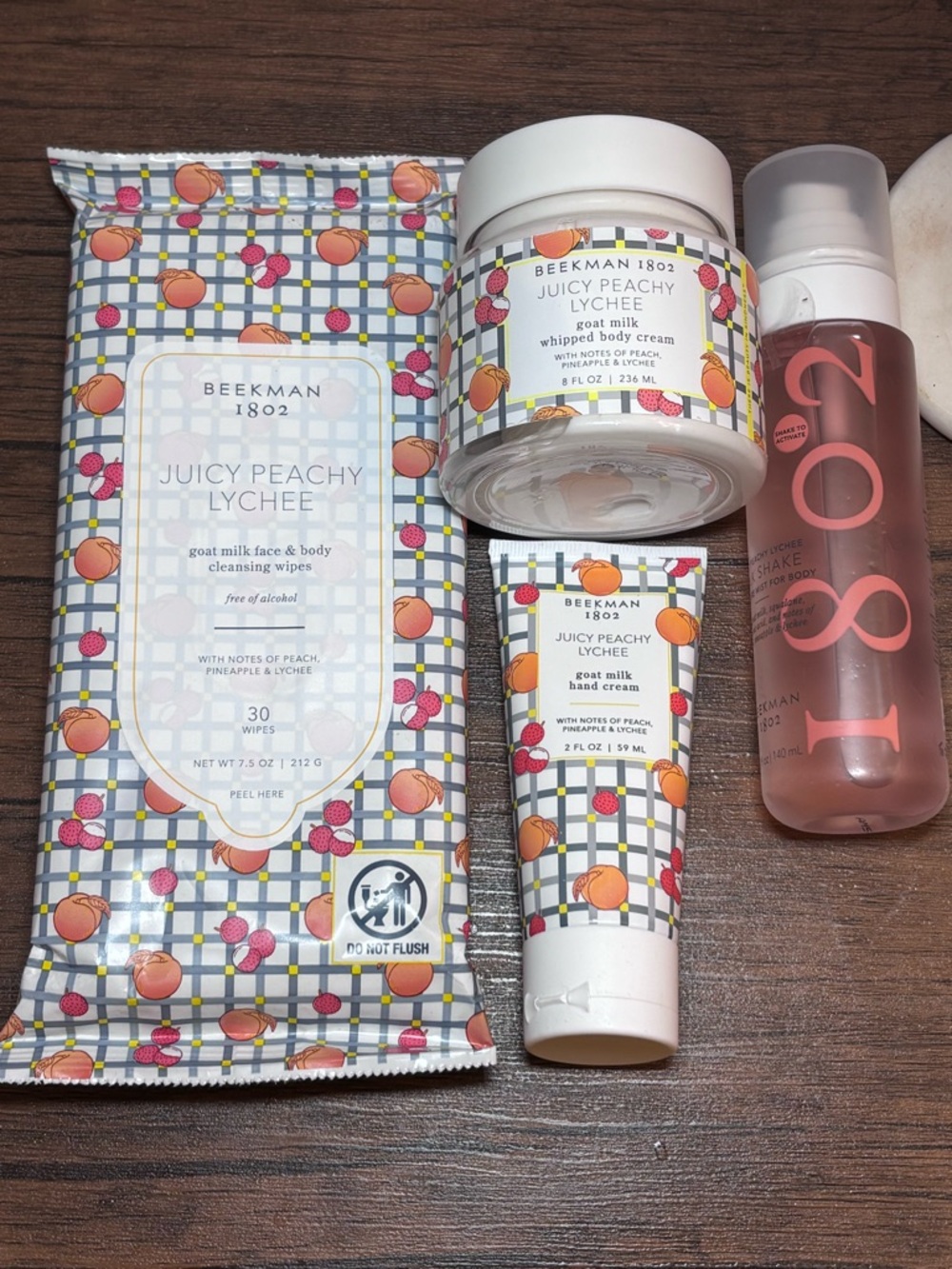 *BRAND NEW* Beekman 1802 Juicy Peachy Lychee Body Set